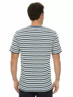 T-Shirts Lowes Mens Stripe T Shirt Blue & White -Traders Country Sales 20220823 58680 b