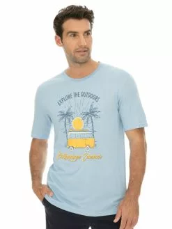 T-Shirts Lowes Mens Print Life T Shirt Blue