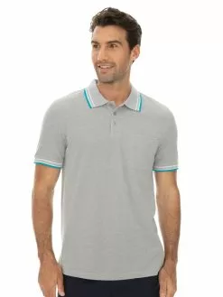 Polos Lowes Grey Cotton Polo With Collar