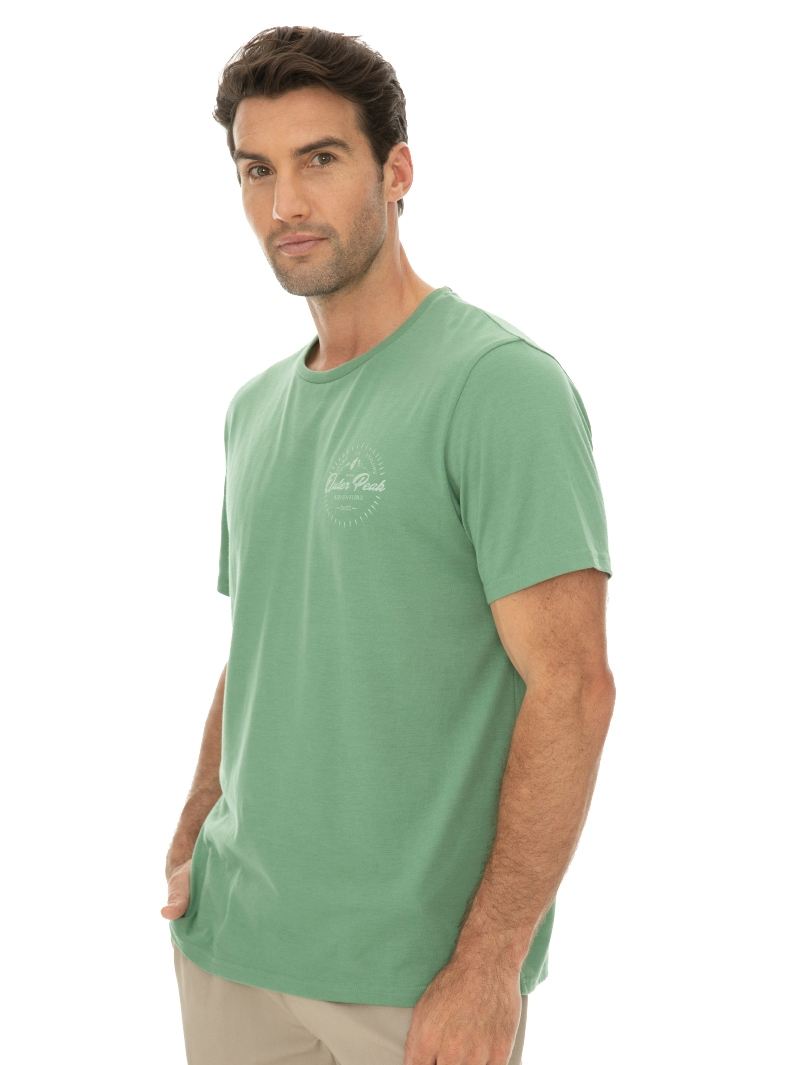 Outer Peak T-Shirts Mens Printed T-Shirt Green 4 Outer Peak T-Shirts Mens Printed T-Shirt Green - Image 2