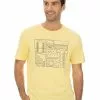 Outer Peak T-Shirts Mens Printed T-Shirt Mustard