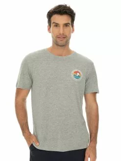 Outer Peak T-Shirts Mens Printed T-Shirt Grey Marle
