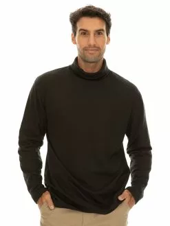 Long Sleeve Tops Lowes Black Polar Fleece Skivvy