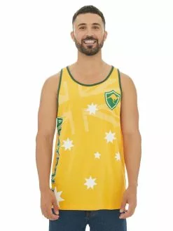 Singlets & Tanks Lowes Green & Gold Australia Tank Top