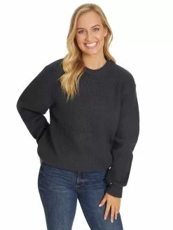 Elliotts Tops Unisex Denim Soft Touch Knit Pullover