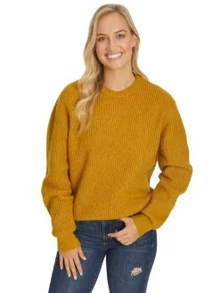 Elliotts Tops Unisex Mustard Soft Touch Knit Pullover
