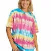 Tops Prodigy Unisex Rainbow Tie Dye Crew Neck T-Shirt -Traders Country Sales 27688 1