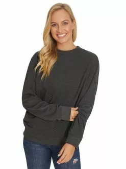 Traders Country Sales 43 Tops Lowes Fleece Sloppy Joe In Charcoal Unisex