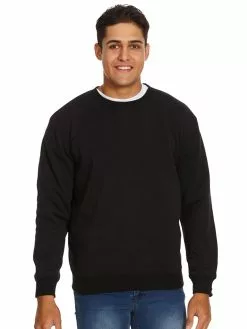 Tops Lowes Fleece Sloppy Joe In Black