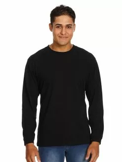 Long Sleeve Tops Lowes Black Crew Neck Long Sleeve Top