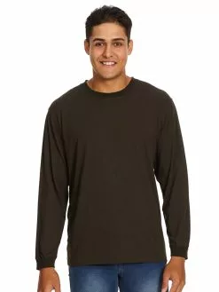 Long Sleeve Tops Lowes Olive Crew Neck Long Sleeve Top