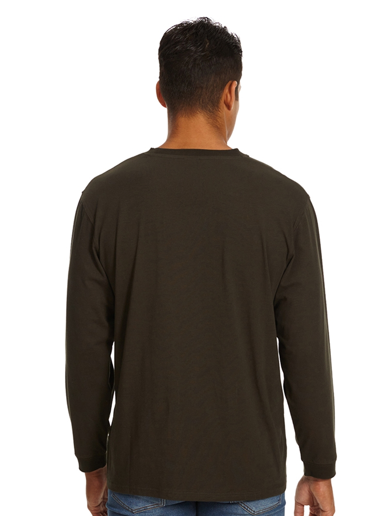 Long Sleeve Tops Lowes Olive Crew Neck Long Sleeve Top 4 Long Sleeve Tops Lowes Olive Crew Neck Long Sleeve Top - Image 2