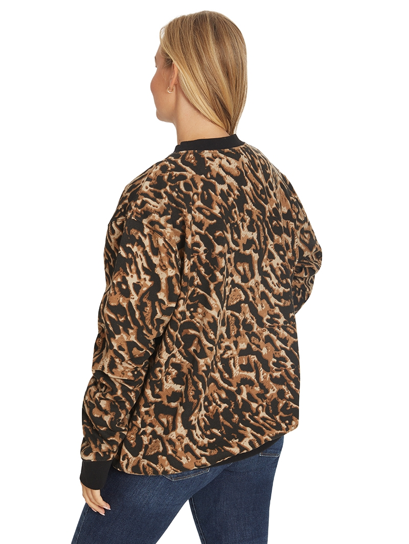 Tops Lowes Fleece Sloppy Joe In Animal Print 4 Tops Lowes Fleece Sloppy Joe In Animal Print - Image 2