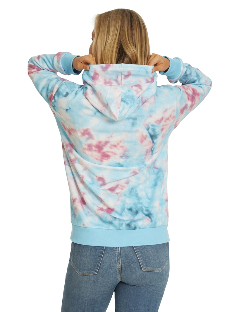 Tops Prodigy Unisex Sky Blue Tie Dye Popover Hoodie 4 Tops Prodigy Unisex Sky Blue Tie Dye Popover Hoodie - Image 2
