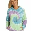Tops Prodigy Unisex Green Tie Dye Popover Hoodie