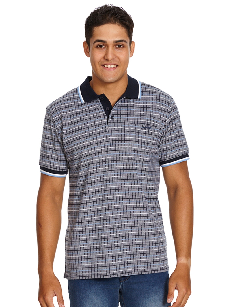 Lowes Polos Cougars Birdseye Blue Stripe Polo Top 3 Lowes Polos Cougars Birdseye Blue Stripe Polo Top