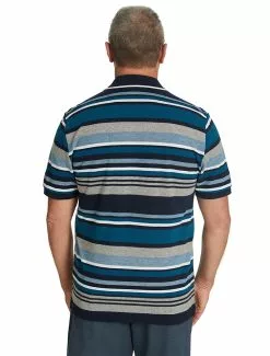 Polos Cougars Teal Stripe Birdseye Knit Polo 7 Polos Cougars Teal Stripe Birdseye Knit Polo -Traders Country Sales 31562 3