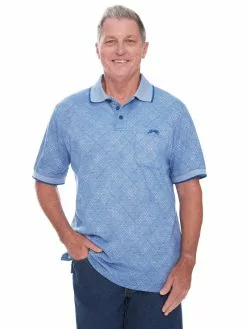 Polos Cougars Black & White Knit Striped Polo