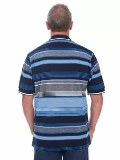 Polos Cougars Navy Blue Birdseye Stripe Knit Polo 7 Polos Cougars Navy Blue Birdseye Stripe Knit Polo -Traders Country Sales 31581 3