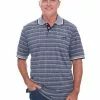 Polos Cougars Navy & Blue Stripe Knit Polo -Traders Country Sales 31582 1