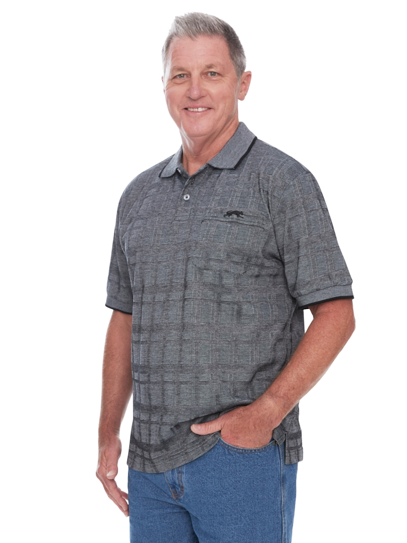 Polos Cougars Silver Knit Jacquard Polo 4 Polos Cougars Silver Knit Jacquard Polo - Image 2