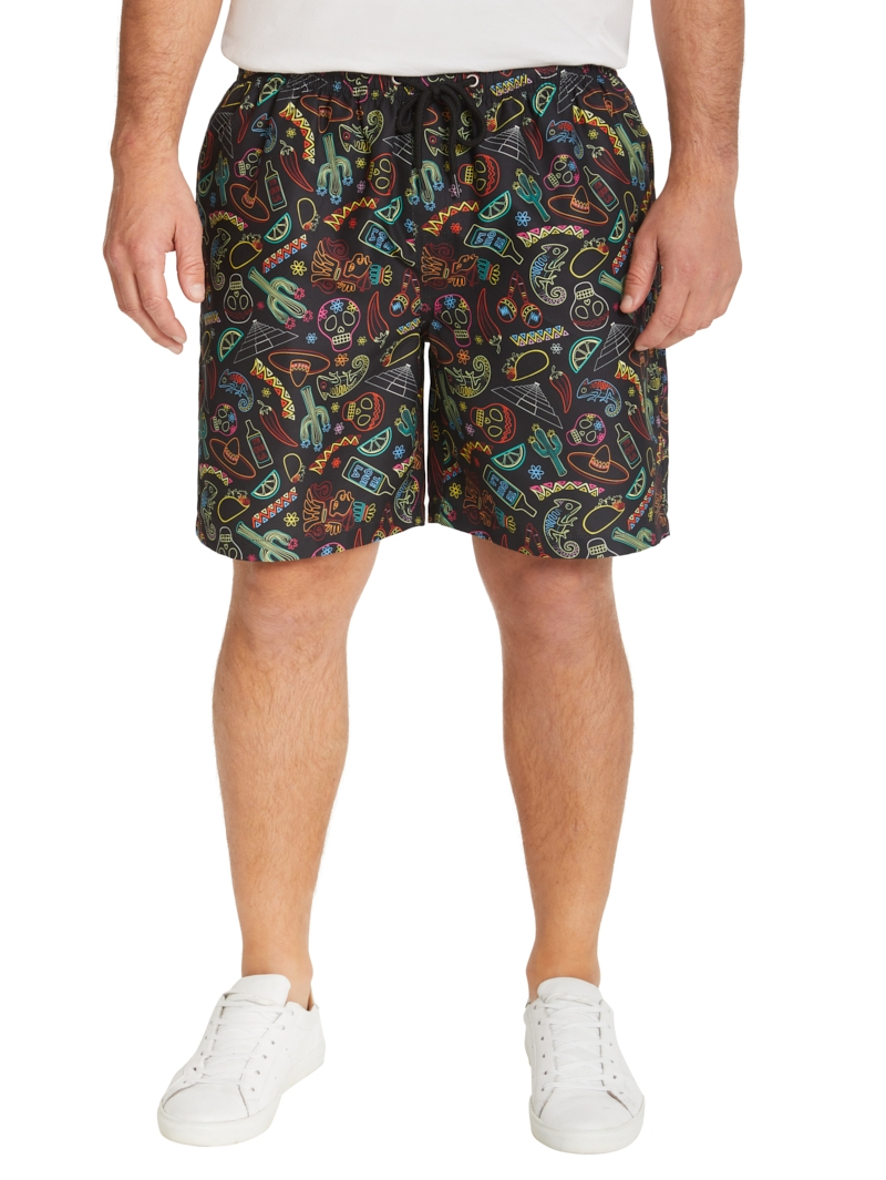 Prodigy Black Margarita Party Elastic Waist Shorts 3 Prodigy Black Margarita Party Elastic Waist Shorts