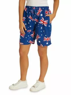 Bottoms Lowes Unisex Navy Australia Elastic Waist Shorts -Traders Country Sales 33439 charlie 1