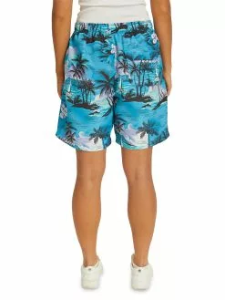 Bottoms Lowes Unisex Aqua Island Elastic Waist Shorts -Traders Country Sales 33440 charlie 3