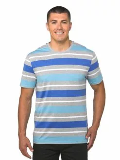 T-Shirts Lowes Aqua & Blue Stripe T-Shirt