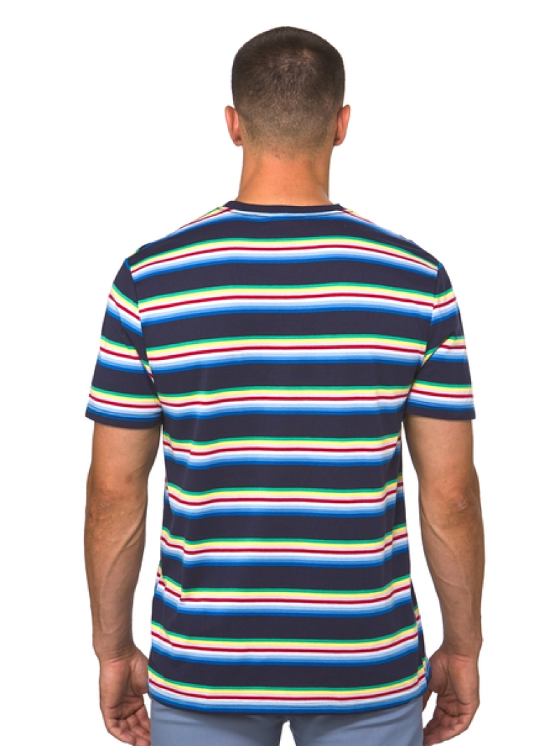 T-Shirts Lowes Navy Rainbow Stripe T-Shirt 5 T-Shirts Lowes Navy Rainbow Stripe T-Shirt - Image 3