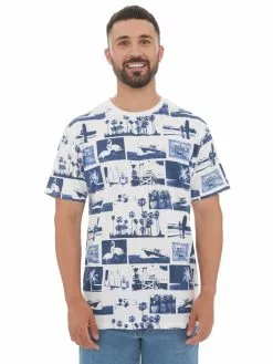 T-Shirts Lowes White Postcard Vacation Printed T-Shirt