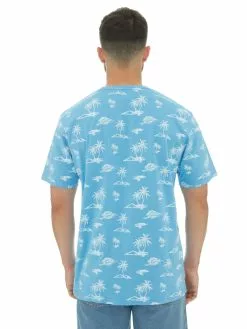T-Shirts Lowes Blue Palm Print T-Shirt -Traders Country Sales 41051 blue 3