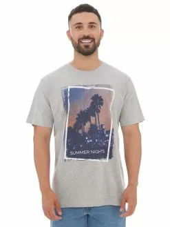 T-Shirts Lowes Grey City Scape Printed T-Shirt