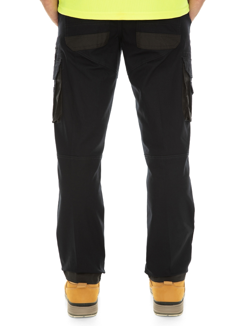 Trousers Traders Black Fixed Waist Cuff Work Pants 7 Trousers Traders Black Fixed Waist Cuff Work Pants - Image 5
