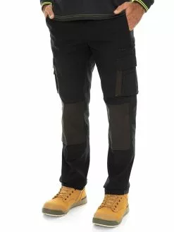 Trousers Traders Black Fixed Waist Cuff Work Pants 15 Trousers Traders Black Fixed Waist Cuff Work Pants -Traders Country Sales 42176 s lowes 1 1