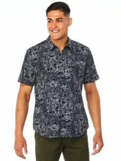 Lowes Shirts Prodigy Navy Skull Print Short Sleeve Shirt
