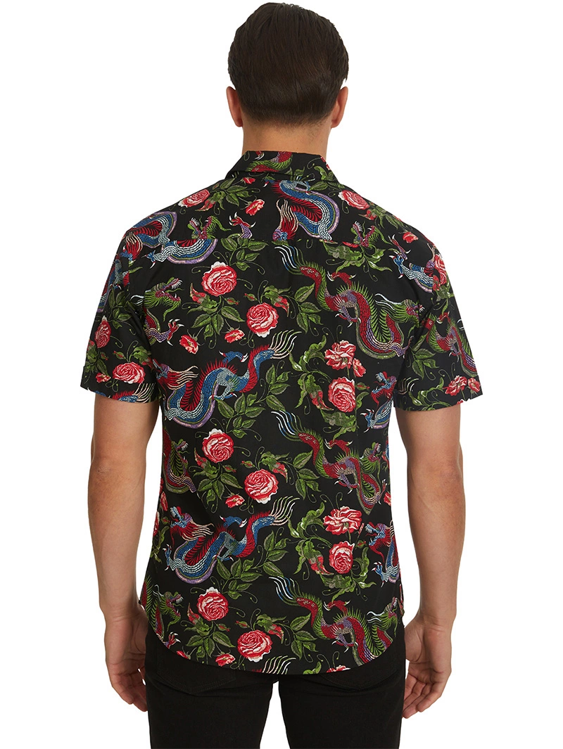 Shirts Prodigy Black Dragon Print Short Sleeve Shirt 4 Shirts Prodigy Black Dragon Print Short Sleeve Shirt - Image 2