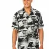 Shirts Lowes Black Palm Print Short Sleeve Shirt -Traders Country Sales 42329 01 org