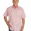 Shirts Elliotts Pink Fish Print Shirt -Traders Country Sales 42565 1