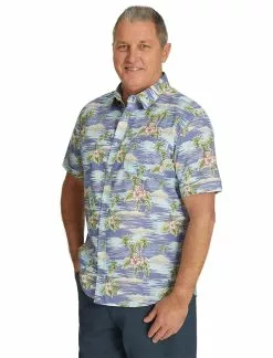 Shirts Elliotts Blue Island Print Shirt 6 Shirts Elliotts Blue Island Print Shirt -Traders Country Sales 42570 2