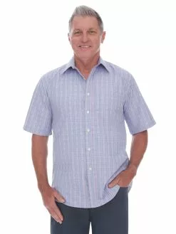 Shirts Lowes Blue Pink Check Short Sleeve Shirt