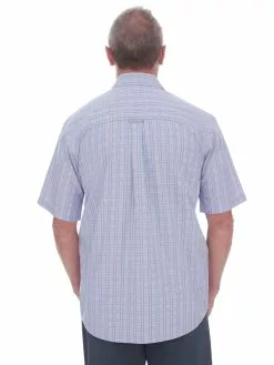 Shirts Lowes Blue Pink Check Short Sleeve Shirt -Traders Country Sales 42917 3