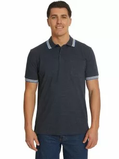 Polos Lowes Indigo Melange Jacquard Knit Polo