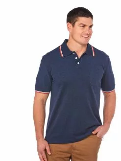 Polos Lowes Denim Navy Birdseye Polo