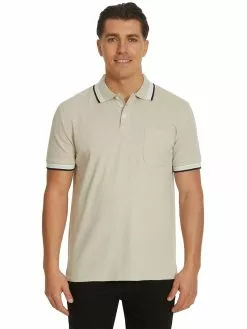 Polos Lowes Natural Melange Jacquard Polo