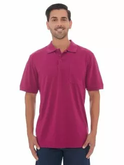 Polos Lowes Fuchsia Pink Plain Knit Polo