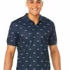 Polos Lowes Navy Fish Print Polo 1 Polos Lowes Navy Fish Print Polo -Traders Country Sales 43320 01 org
