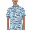 Polos Cougars Blue Beach Print Polo