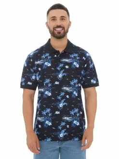 Polos Lowes Navy & Blue Print Polo