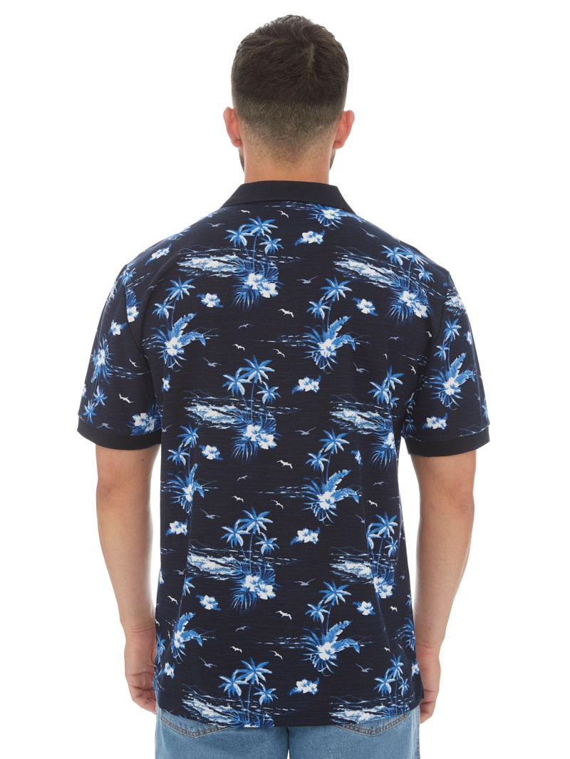 Polos Lowes Navy & Blue Print Polo 5 Polos Lowes Navy & Blue Print Polo - Image 3